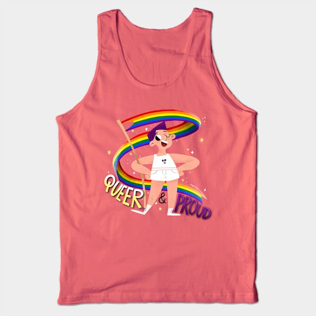 Queer & Proud - Asex heart Tank Top by Gummy Illustrations